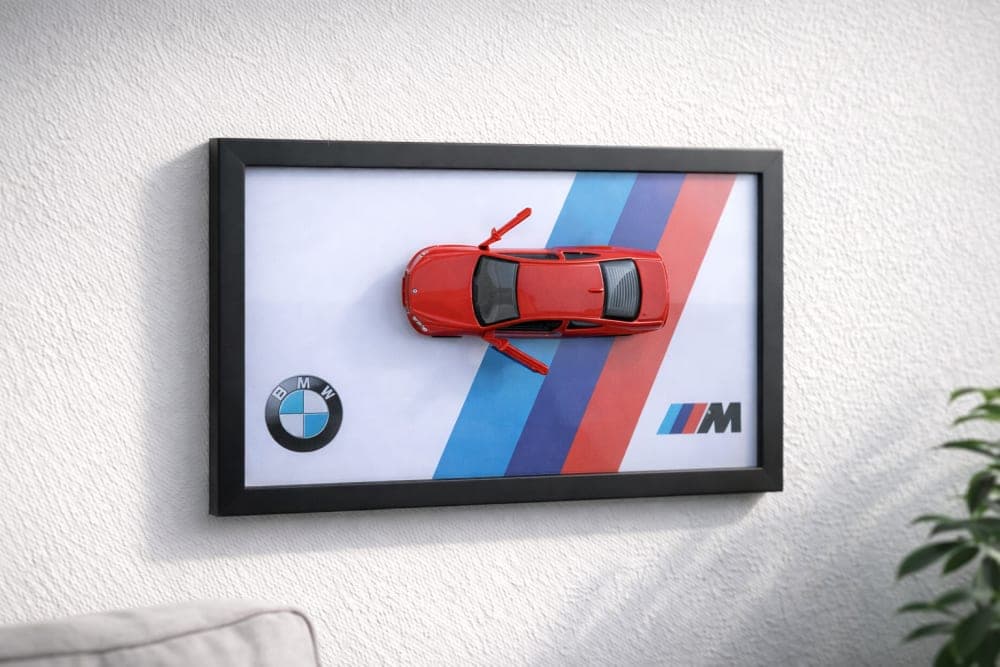 BMW 300i 3D Die-caste frame for Home decor
