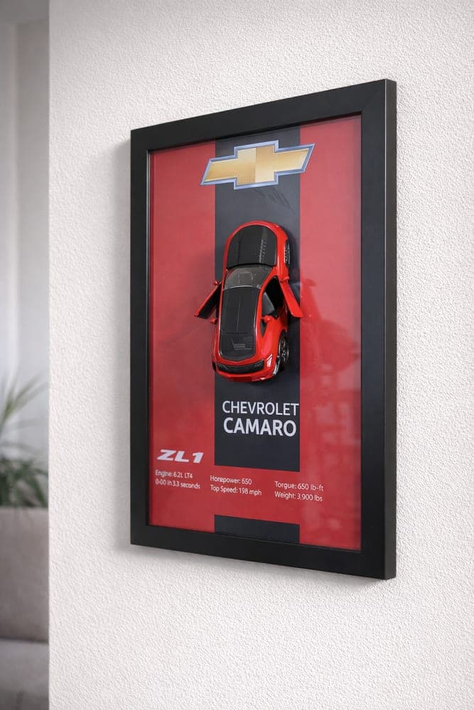 Chevrolet Camaro 3D Die-caste Frame for Home decor