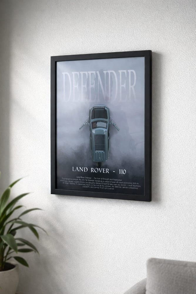 Defender 3D Die-caste Frame for Home decor