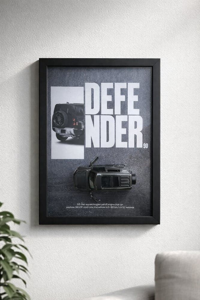 Defender 3D Die-caste Frame for Home decor
