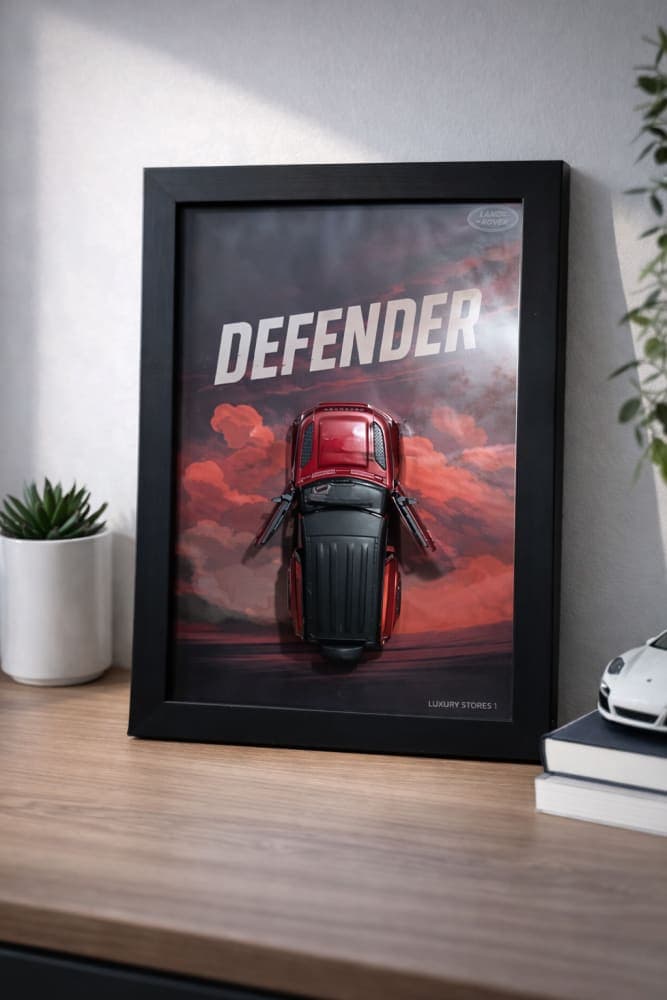 Land Rover Defender 3D Die-caste Frame for Home decor (Licensed)