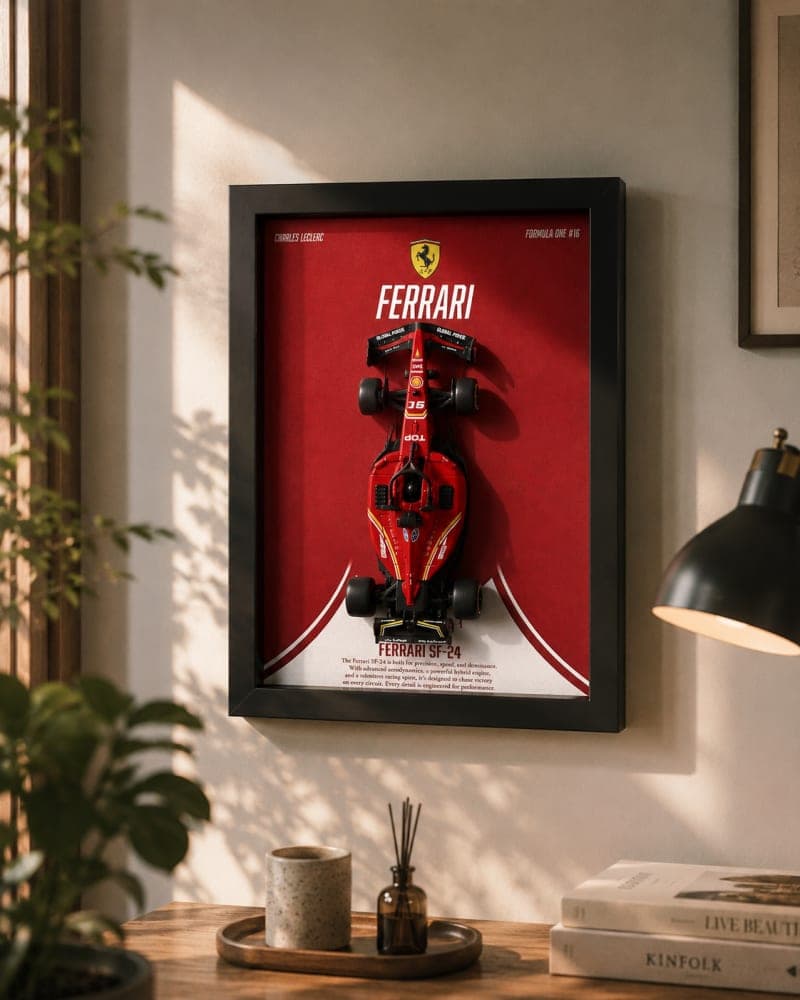 Ferrari SF-24 Formula 1 3D Diecast Car Frame – 1:64 Scale